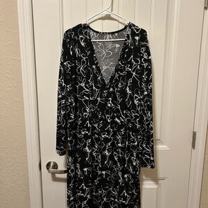Elegant Black and White Women's Dress
